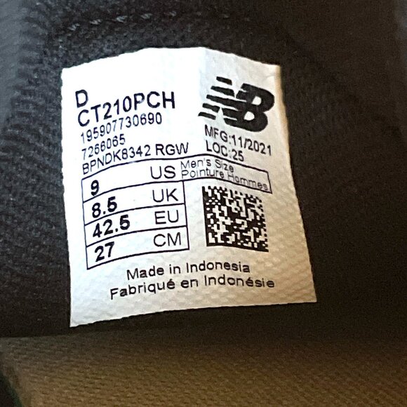 New Balance CT210PCH Men’s Sneakers Black Leather Size 9D (EU 42.5) - Picture 11 of 13